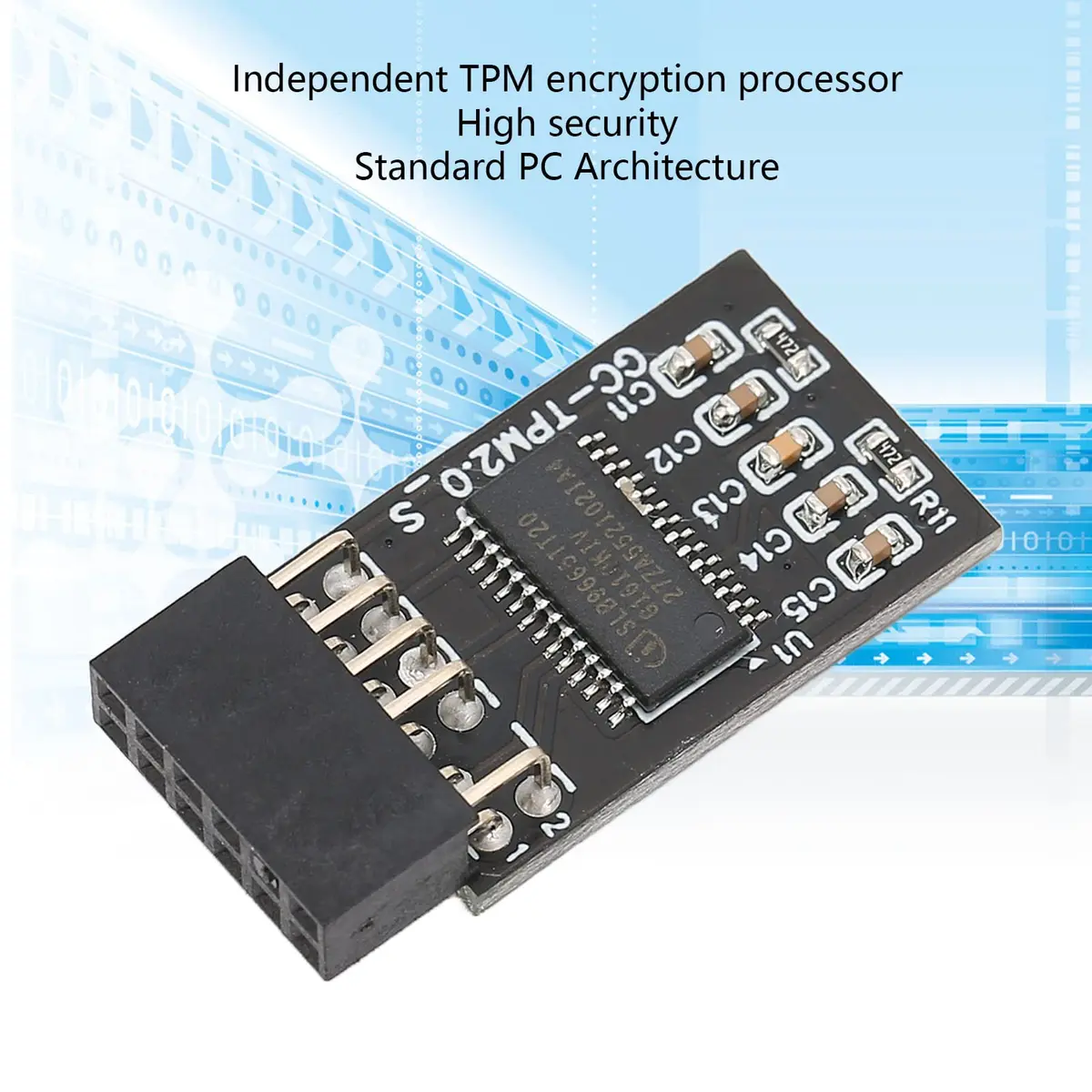 Qiilu TPM 2.0 Encryption Security Module for Motherboards | High Security, 12Pin LPC Interface - view 3