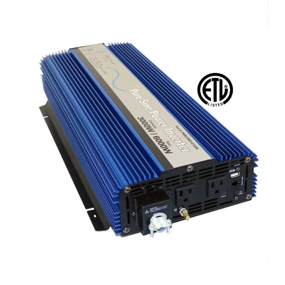 AIMS Power 3000W 12V Pure Sine Inverter Kit with Remote | 6000W Surge, UL Listed, Compact & Lightweight - view 5