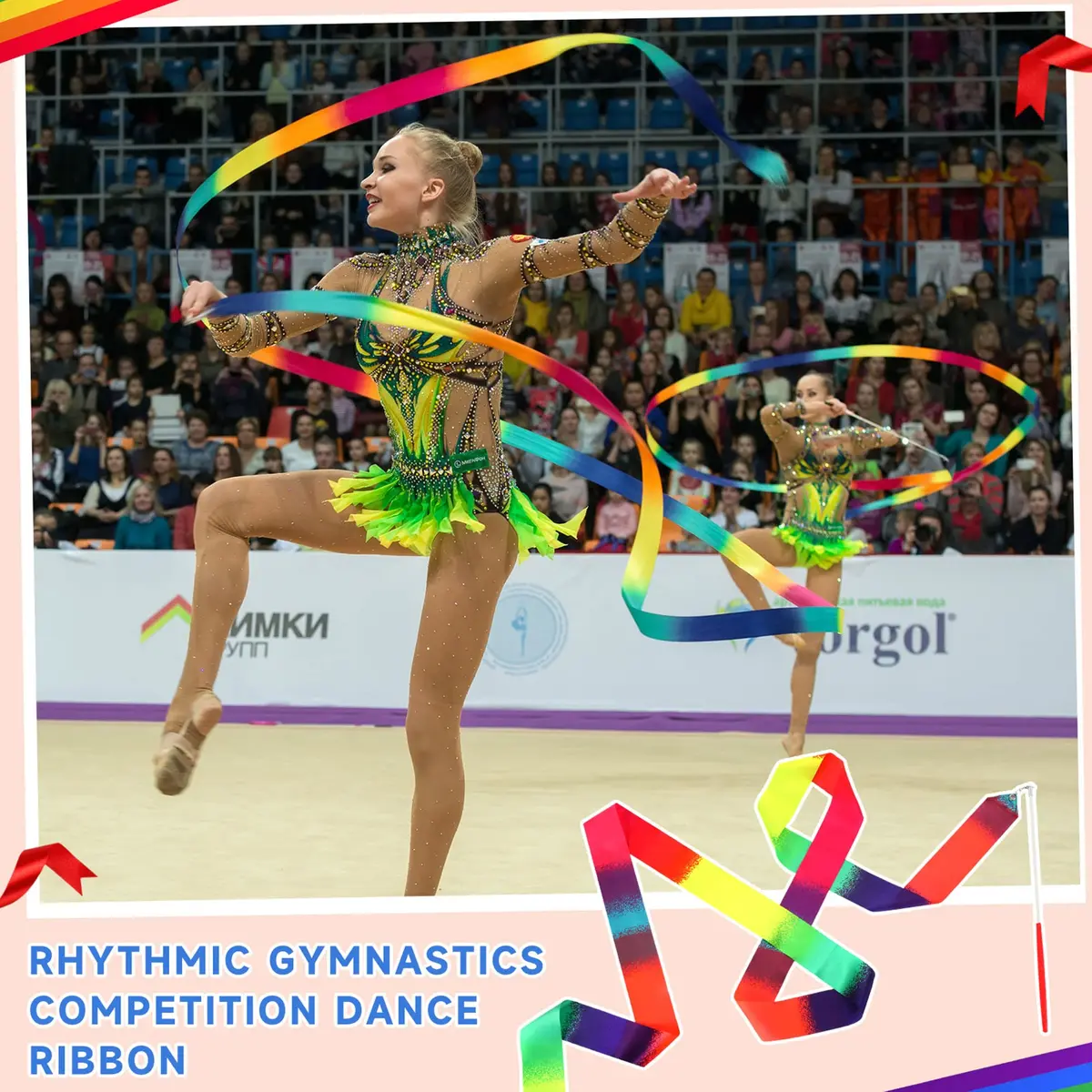 Yilloog Dance Wands 78.7 Inch | Gymnastics Streamers for Artistic Dance & Performance - view 7