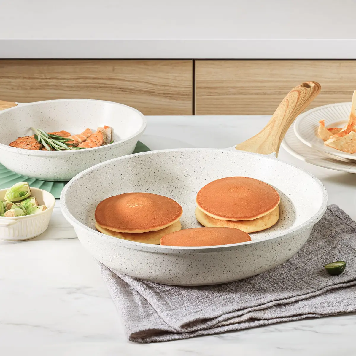 SENSARTE Nonstick Ceramic Frying Pan Skillet 11 Inch | Healthy Induction Compatible Egg Pan - view 8