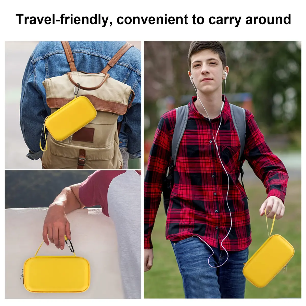 BOVKE Hard Travel Case for Asthma Inhaler, Inhaler Spacer, Masks, Accessories | Durable EVA, Portable & Secure (2400.7cc) - view 5