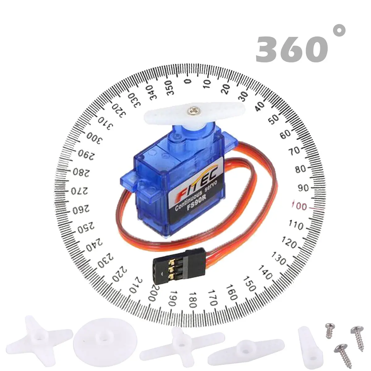 Wishiot Feetech FS90R Micro Servo 9g | 360° Continuous Rotation RC Motor for Arduino & Microbit - view 2