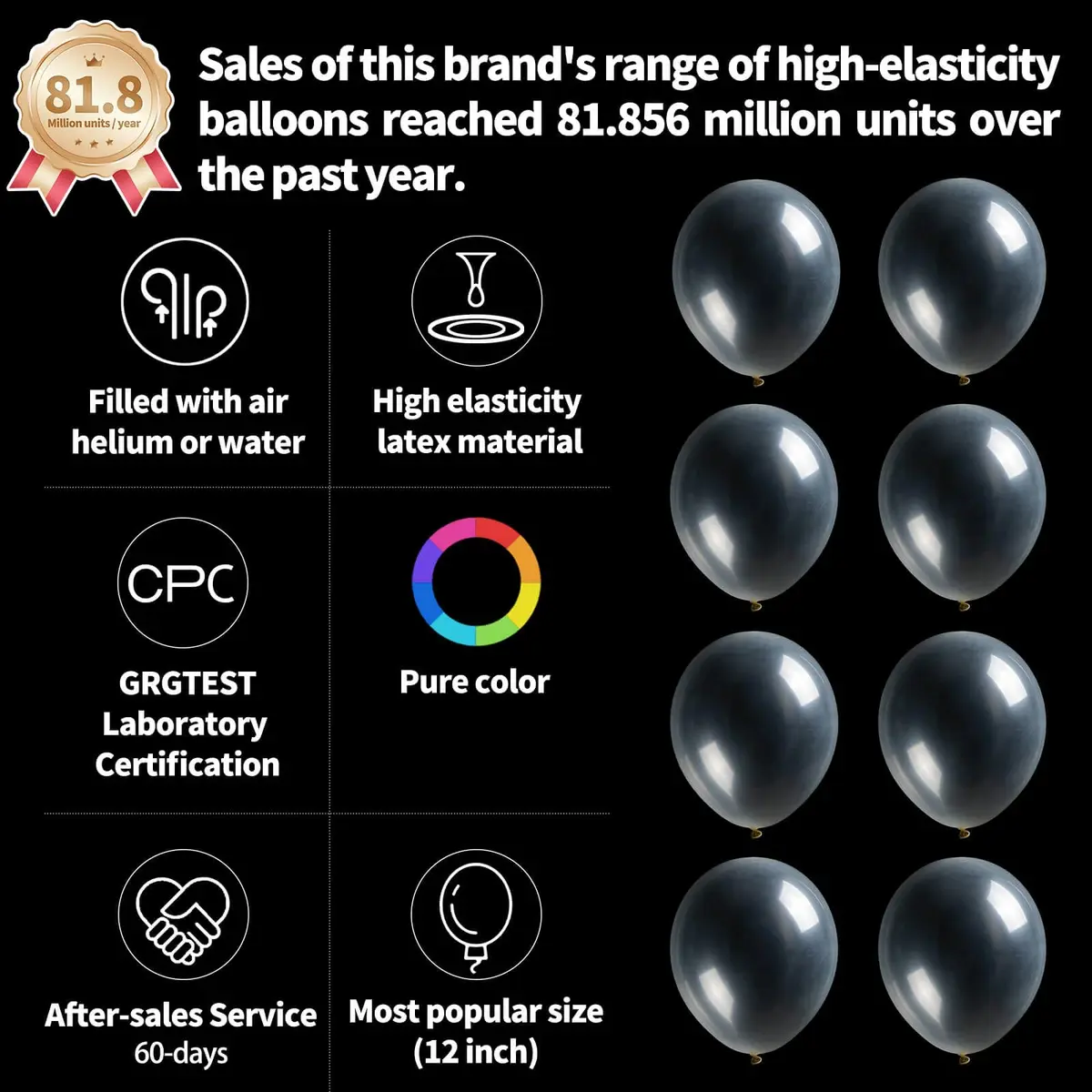 KUULBELA Clear Latex Balloons 12 inch (30.48 cm) | 110 Count Value Pack for Parties - view 2