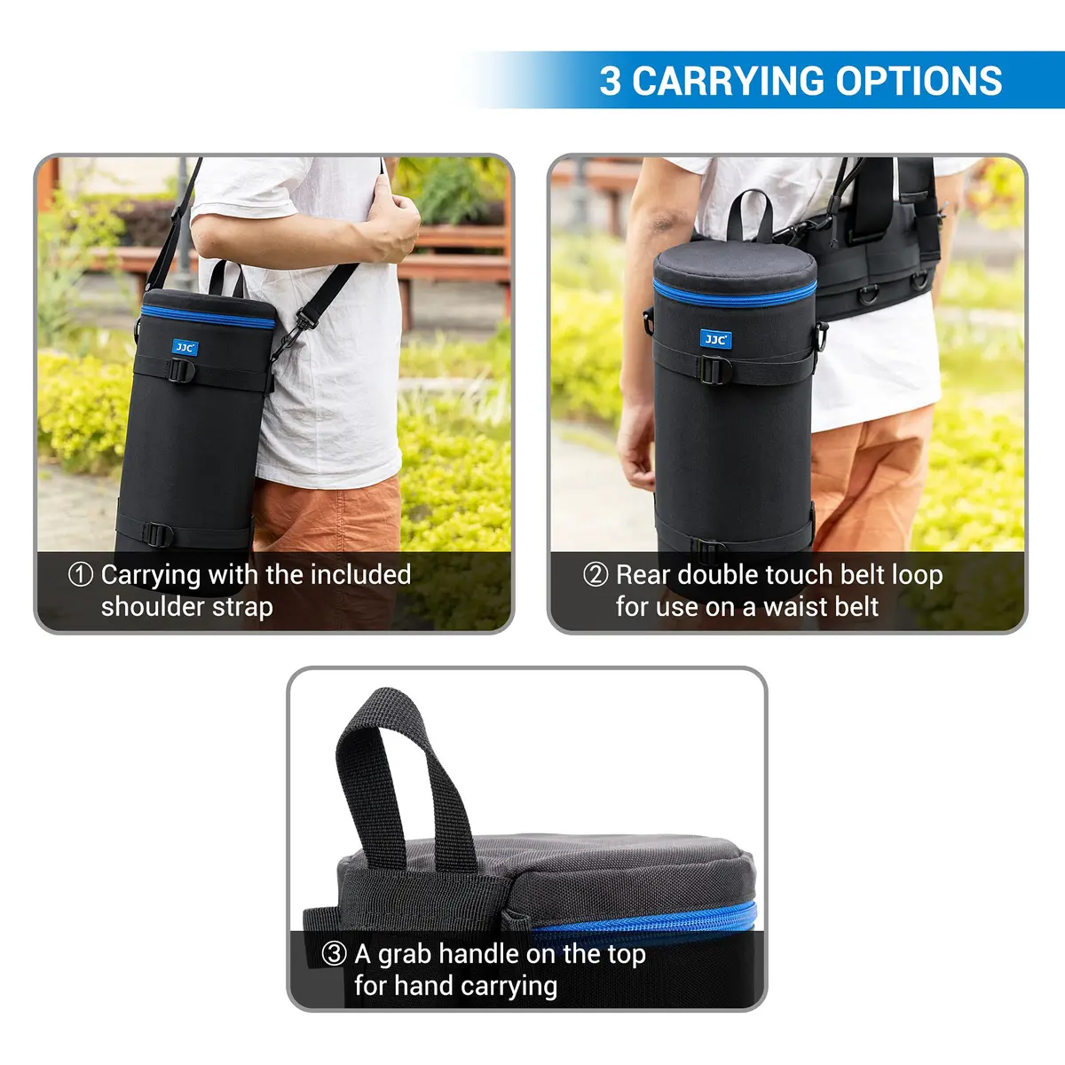 JJC Deluxe Lens Case Pouch Bag for Nikon Z 180-600mm Lens Below 5.5"x14.6" | Heavy-Duty Protection - view 6