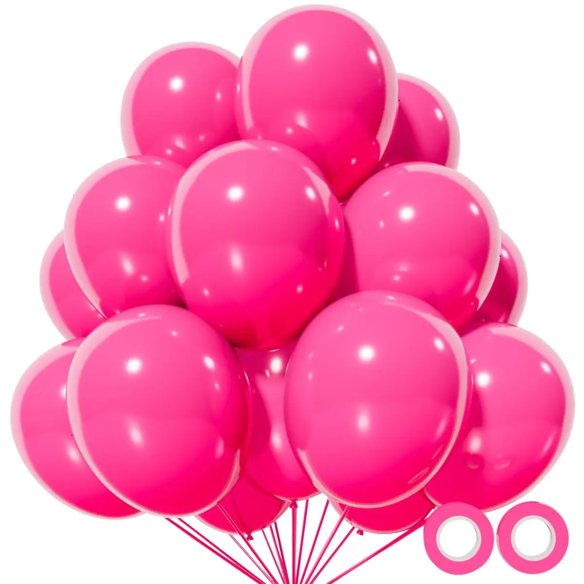 KUULBELA Hot Pink Latex Balloons 110pcs (12 inch) | Bright Party Decorations for Birthdays, Baby Showers, Weddings - main product image