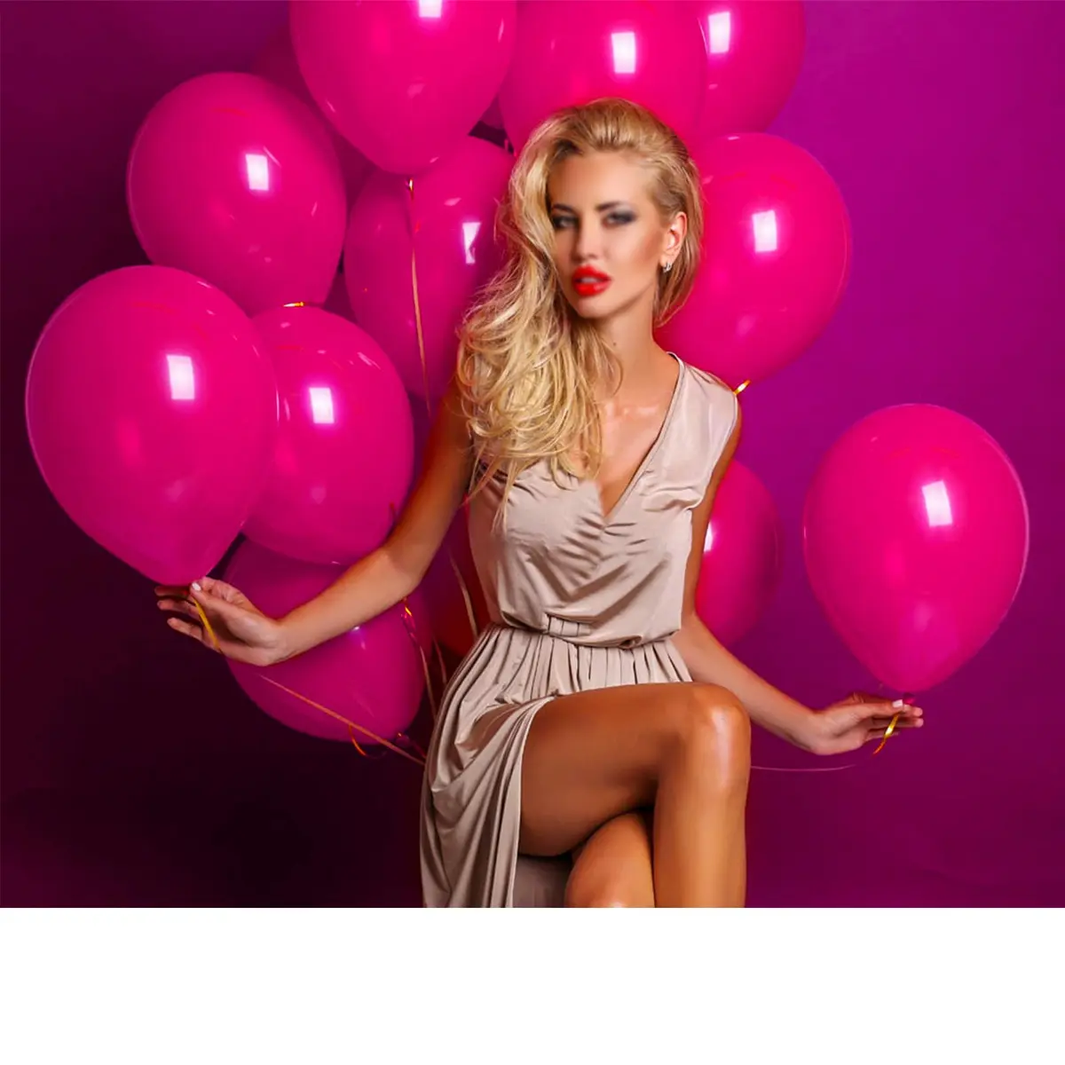 KUULBELA Hot Pink Latex Balloons 110pcs (12 inch) | Bright Party Decorations for Birthdays, Baby Showers, Weddings - view 6