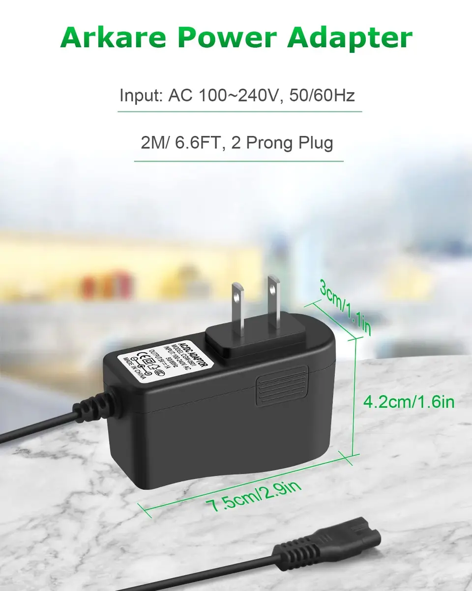 Arkare Meridian Trimmer Charger Replacement for Meridian Original M2B M2C M2G | 5V 1A Wall Adapter - view 6