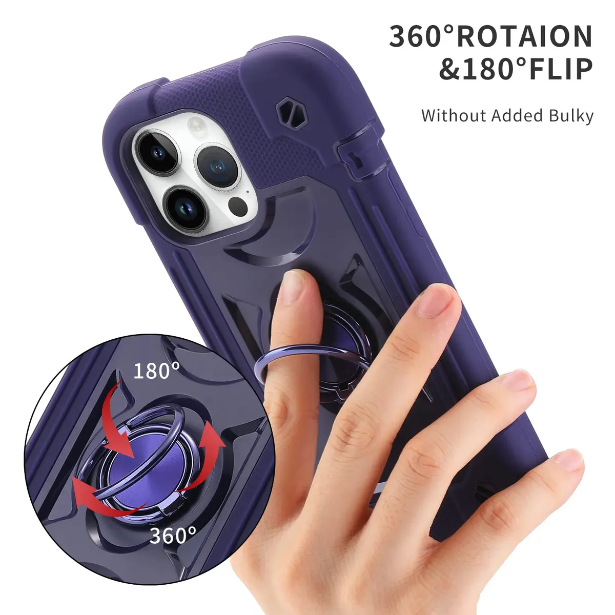 MARKILL Heavy Duty Shockproof Case with Ring Stand for iPhone 13 Pro Max 6.7 Inch | Military Grade Protection - view 5