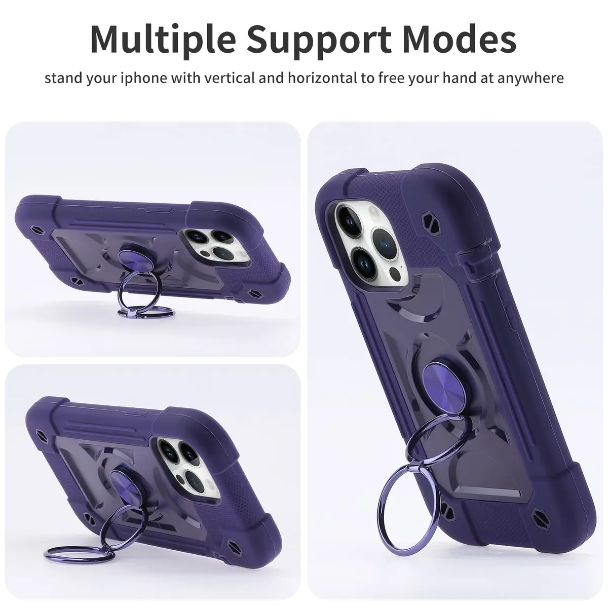 MARKILL Heavy Duty Shockproof Case with Ring Stand for iPhone 13 Pro Max 6.7 Inch | Military Grade Protection - view 6