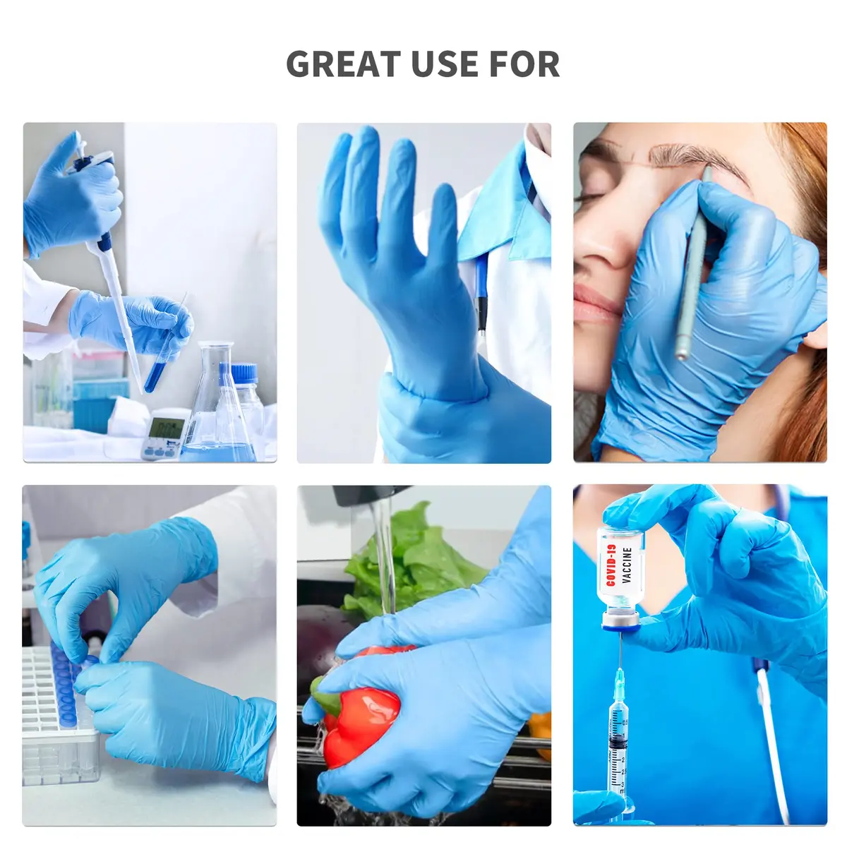 Daddy's Choice Medical Nitrile Examination Gloves Small | Powder Free, Latex Free, Ultra-Strong, Food Safe - view 2