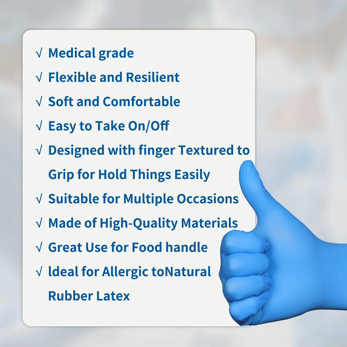 Daddy's Choice Medical Nitrile Examination Gloves Small | Powder Free, Latex Free, Ultra-Strong, Food Safe - view 3