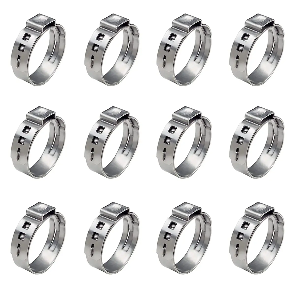 Alfykym 40 Pack 22.4mm-25.6mm Single Ear Hose Clamps | Stainless Steel PEX Cinch Clamps for Secure Plumbing - main product image