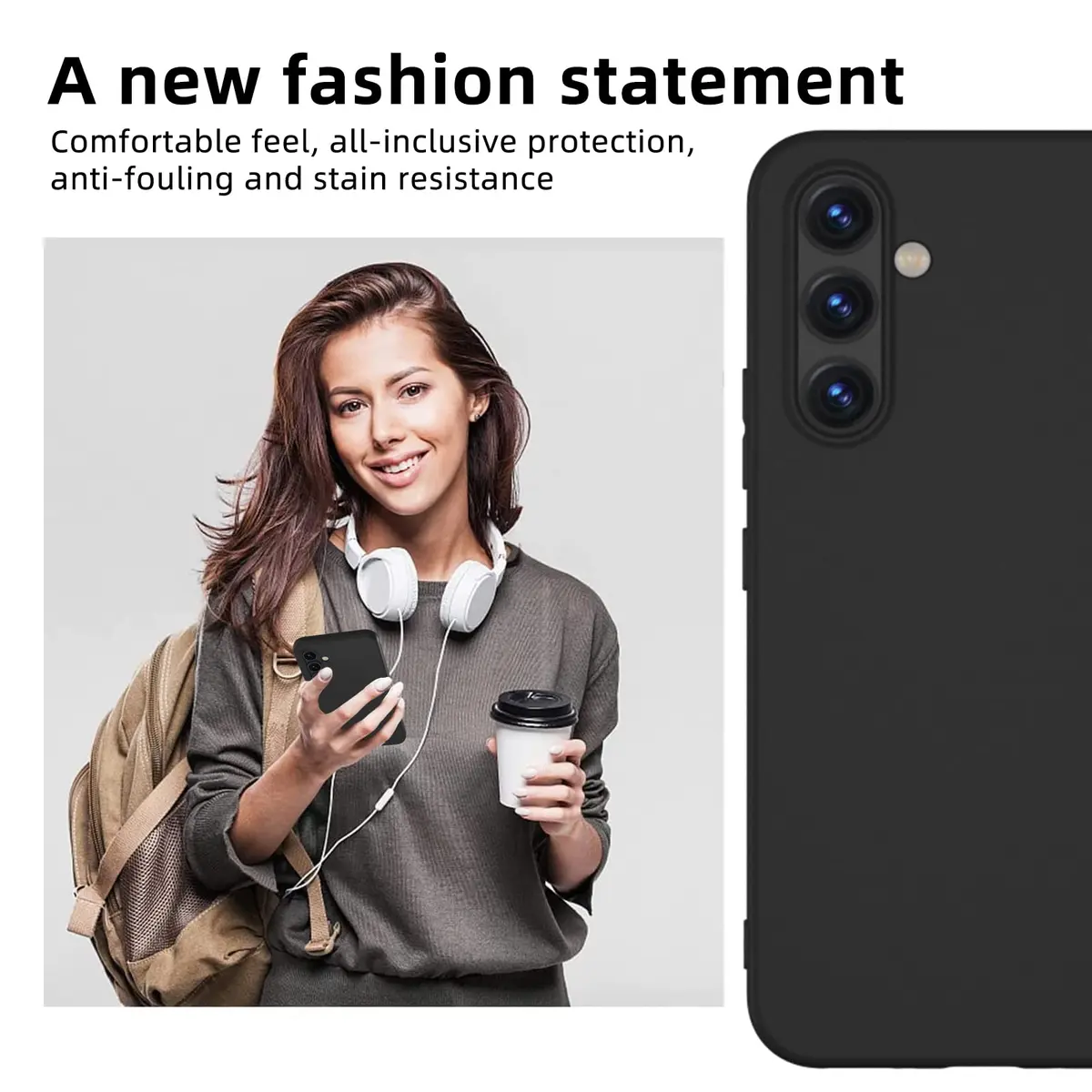 X-level for Samsung Galaxy A54 5G Case, Slim Fit, Black | Ultra-Thin TPU Cover with Perfect Fit - view 4