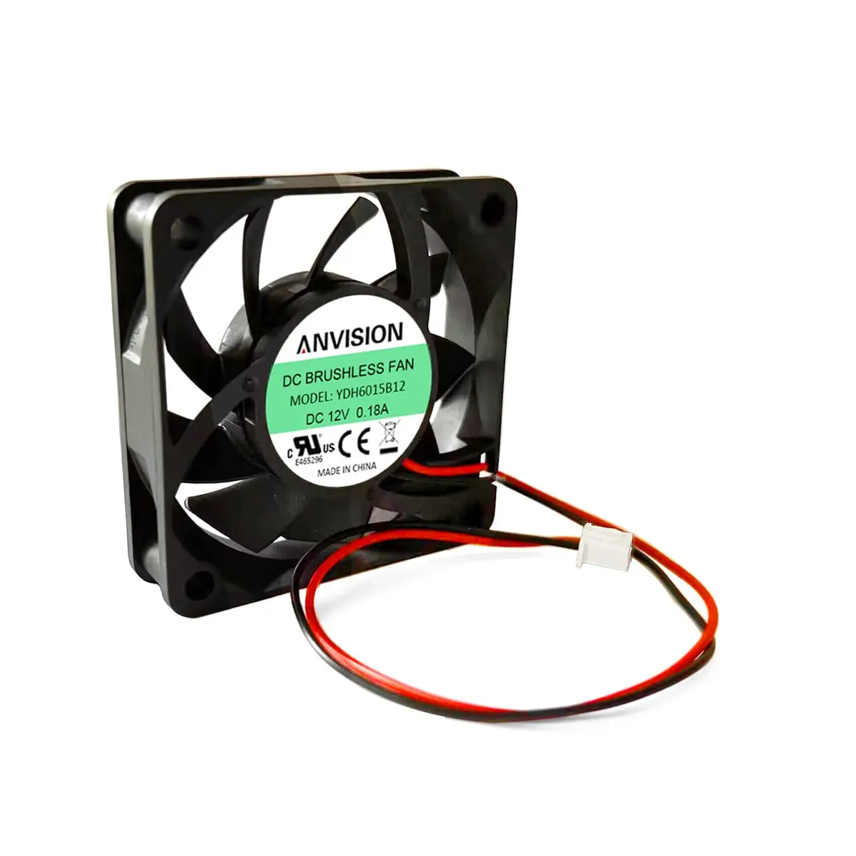 ANVISION 60mm x 15mm DC 12V Brushless Cooling Fan | Dual Ball Bearing for Electronics - view 2