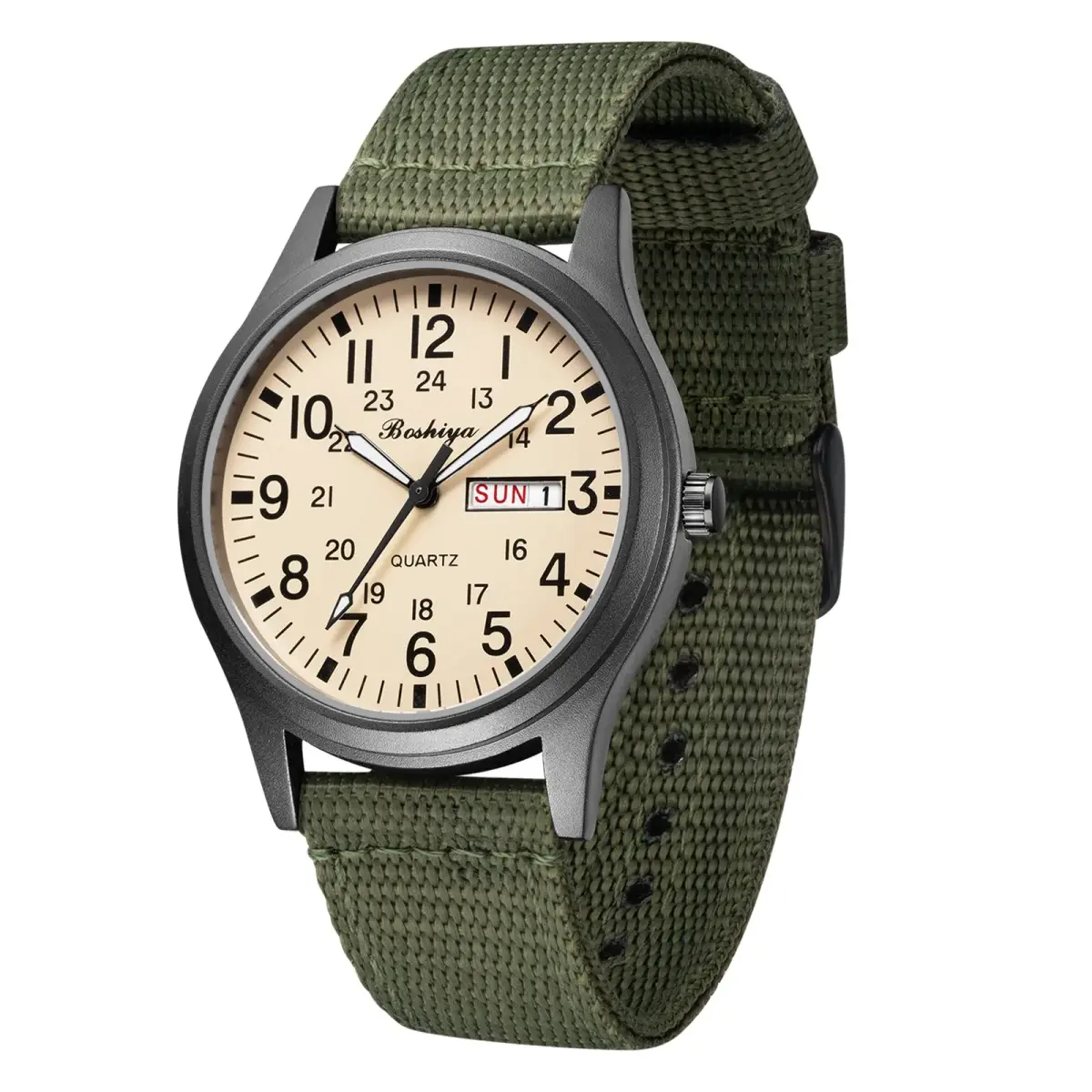 BOSHIYA Men's 40mm Outdoor Sports Waterproof Analogue Quartz Watch with Date Calendar | Japanese Movement - main product image