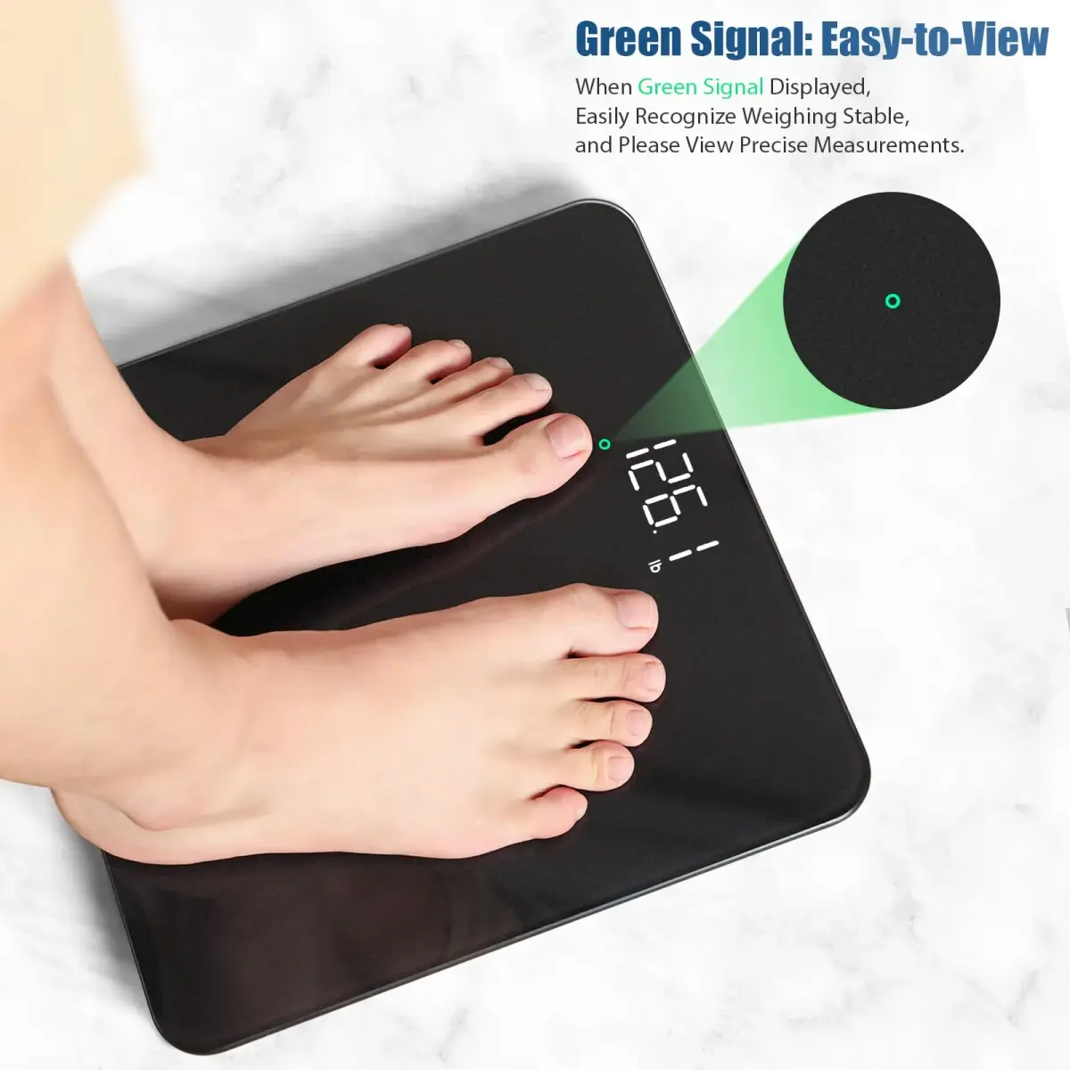 Vitafit Digital Body Weight Scale 182kg (400lb) | High Accuracy 0.1lb, LED Display, Tempered Glass - view 3