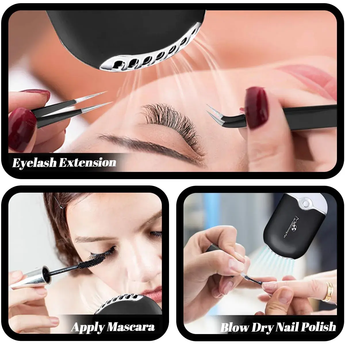 QUKLOGEN Lash Extension Kit for Beginners with Practice Face & Fan | 16-Row Lashes (8-15mm) - view 3
