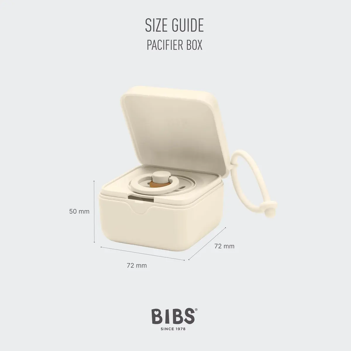 Bibs Pacifier Box, Sterilizer Case, Travel-Friendly, Eloise Ivory | Hygienic & Stylish Baby Accessory - view 3