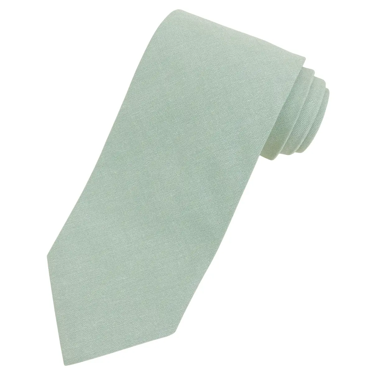 JNJSTELLA Cotton Solid Necktie 3.15" Light Mint Green | Classic Formal & Casual Style - main product image
