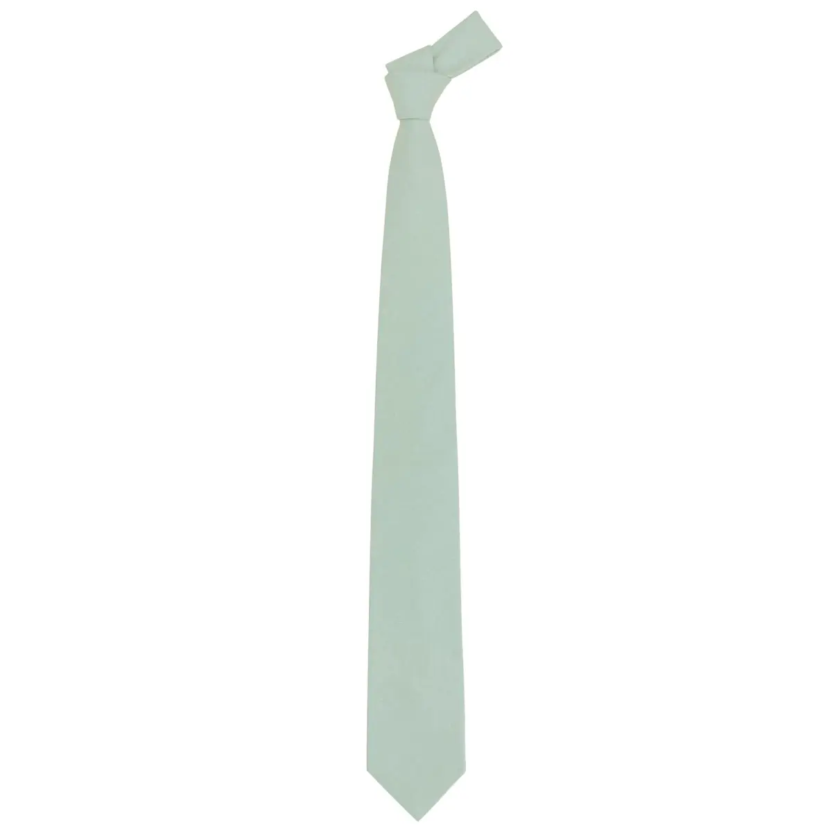 JNJSTELLA Cotton Solid Necktie 3.15" Light Mint Green | Classic Formal & Casual Style - view 2