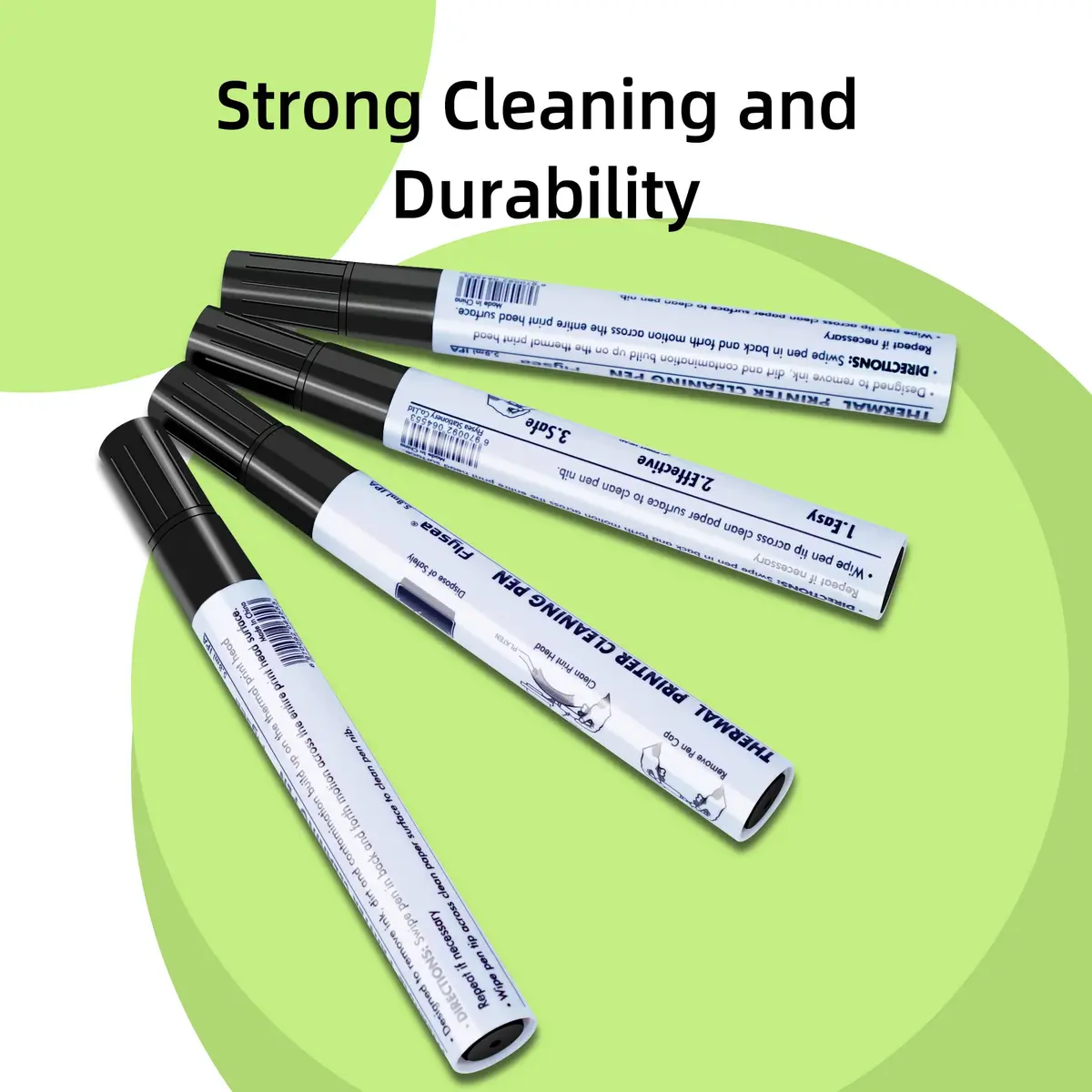 Deftun Thermal Print Head Cleaning Pens 12pcs (0.5in x 0.5in x 5.5in) | For Receipt, Shipping, Label, POS, Card Printers - view 5