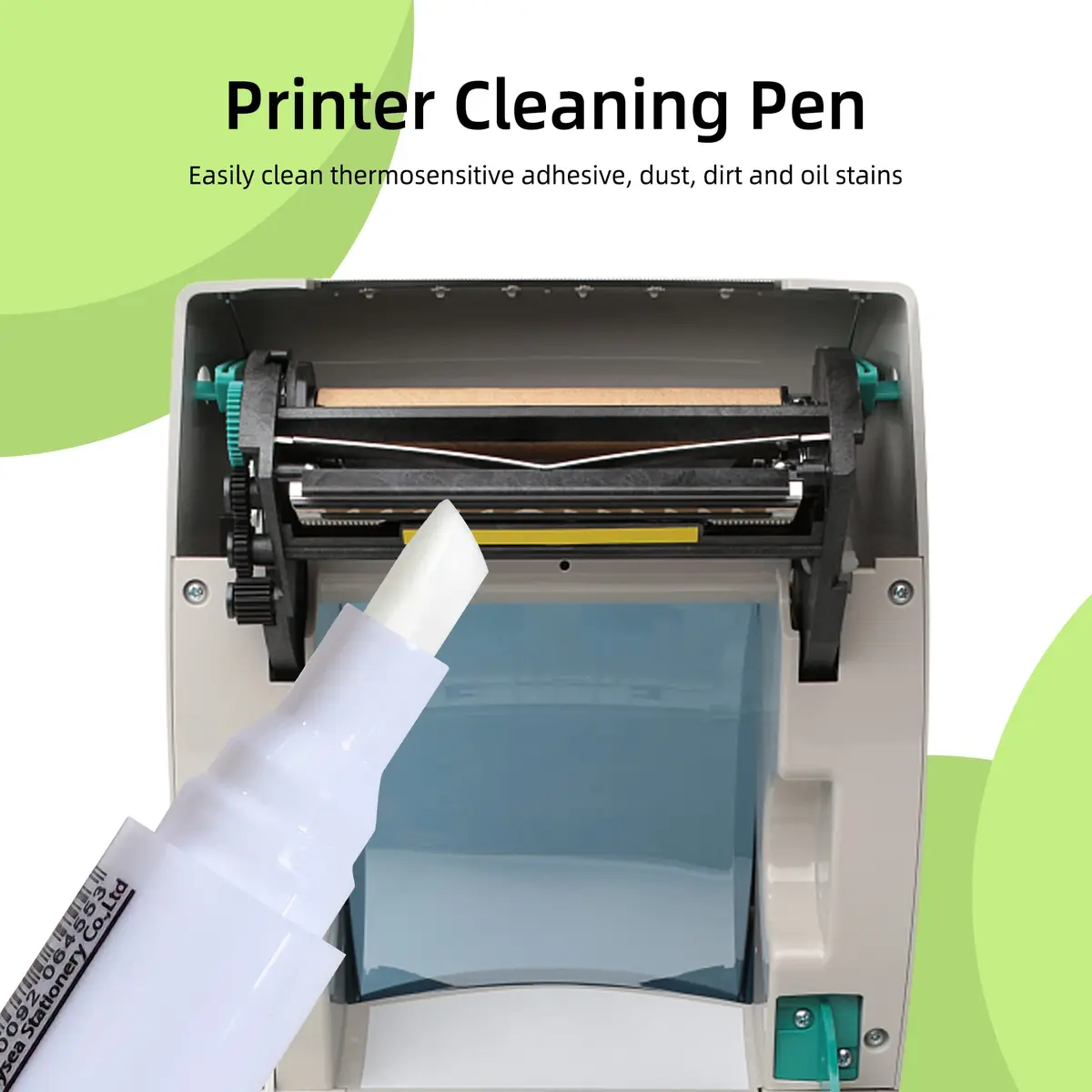 Deftun Thermal Print Head Cleaning Pens 12pcs (0.5in x 0.5in x 5.5in) | For Receipt, Shipping, Label, POS, Card Printers - view 2