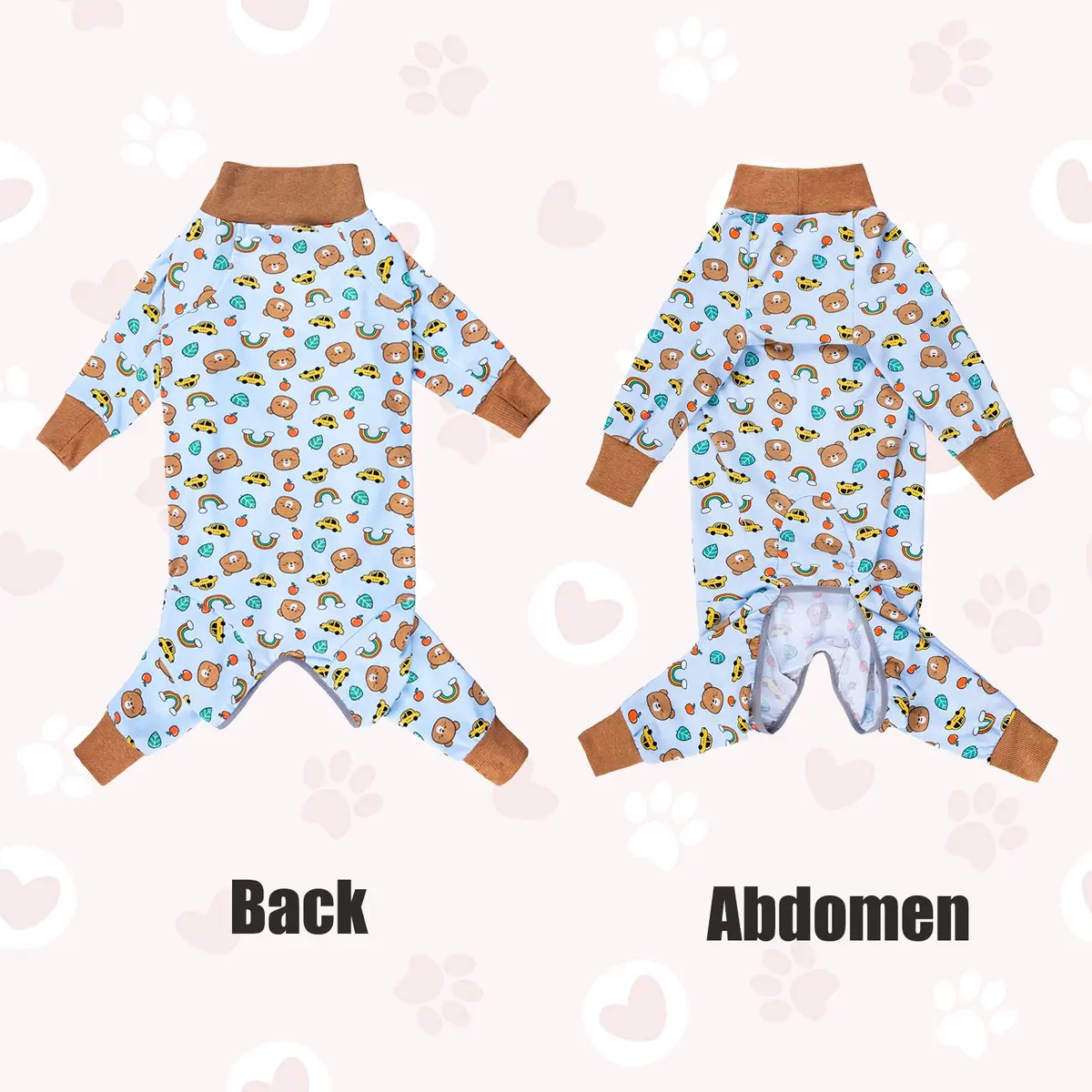 Yeapeeto Dog Recovery Suit After Surgery Medium Large | Cone Alternative & Wound Protector - view 2