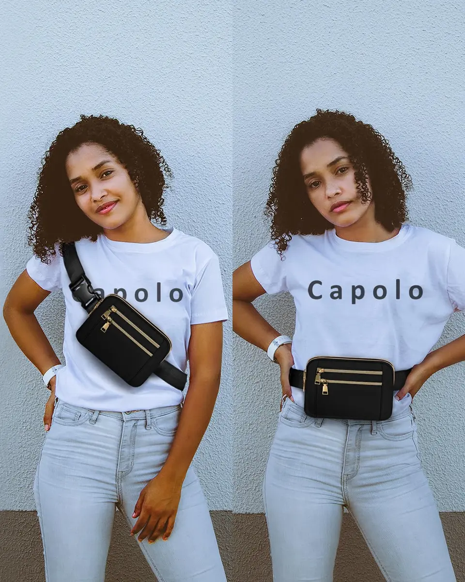 Capolo Waist Pack for Women 4-Zip Crossbody Belt Bag | Water-Resistant, Adjustable, Travel Essential - view 7