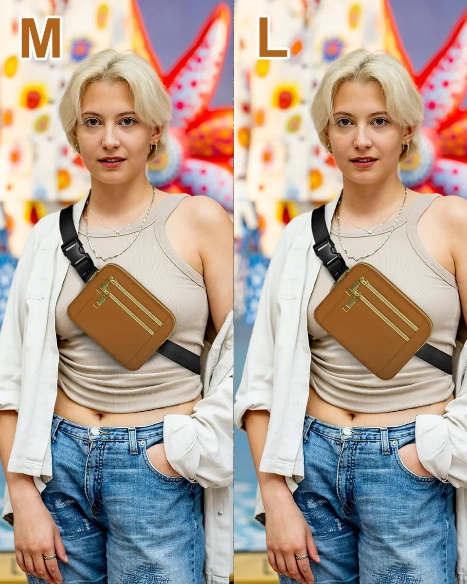 Capolo Waist Pack for Women 4 Zip Pockets | Water-Resistant Casual Belt Bag (7.4x5.7 inch) - view 7
