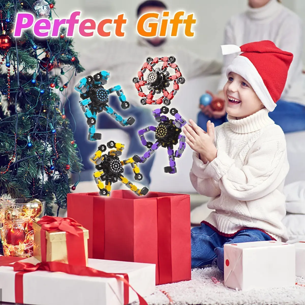 Gokeey Transformable Fidget Spinners 32-Pack (4cm x 4cm x 2.5cm) | STEM Learning Toys for Kids 8-12 - view 7