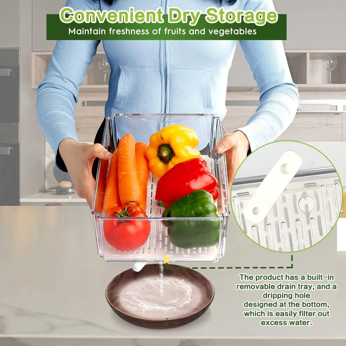 ZIJUND 14 Pack Food Storage Container Sets with Lids | Stackable, BPA-Free PET, 3 Sizes for Fridge & Pantry - view 5