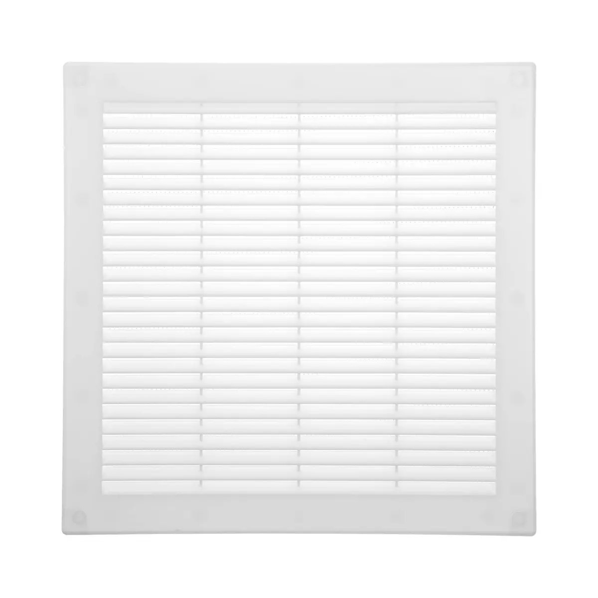 Vent Systems 10x10 Inch White Plastic Soffit Vent Cover with Insect Screen | HVAC 12x12 Inch Overall Dimensions - main product image
