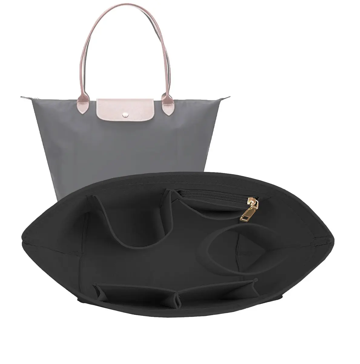 Lckaey Purse Organizer Insert for le pliage large bags | Felt Bag Organizer for Women (Large) - main product image