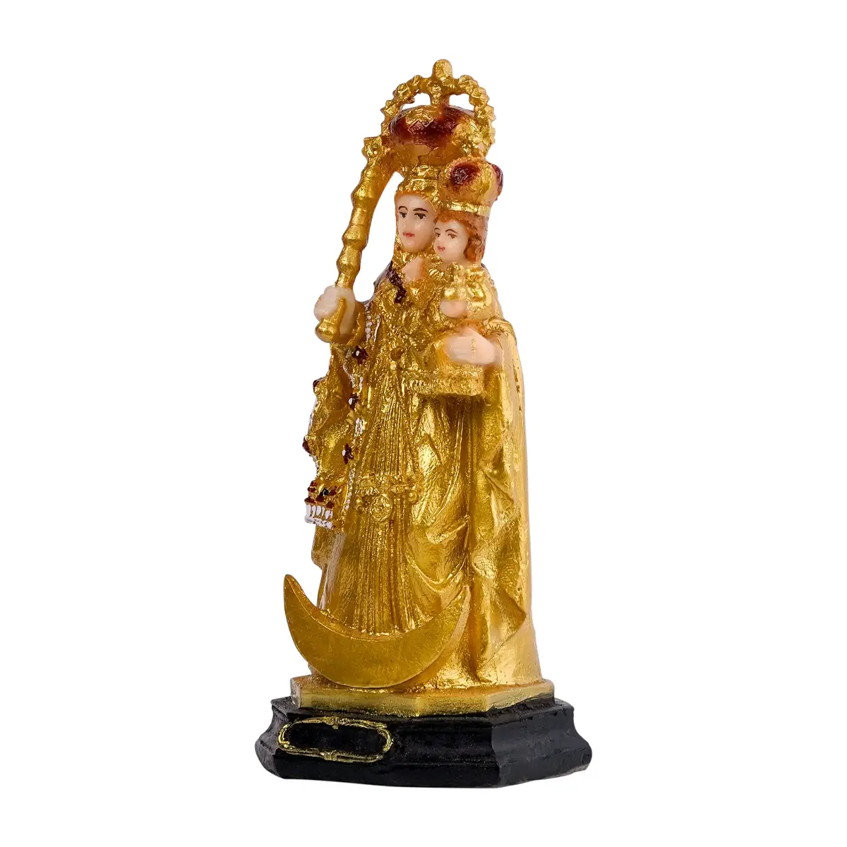 Newven Holy Mother Our Lady of Good Health Velankanni Matha Showpiece Idol 21 cm (8.27 in) Golden - view 5