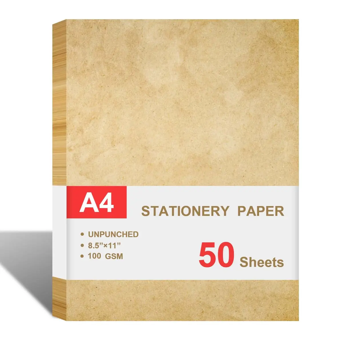 Cheericome Vintage Antique Stationery Paper 50 Sheets (8.5" x 11" / 21.6cm x 28cm) | Acid-Free, 100gsm Smooth Writing Paper - main product image