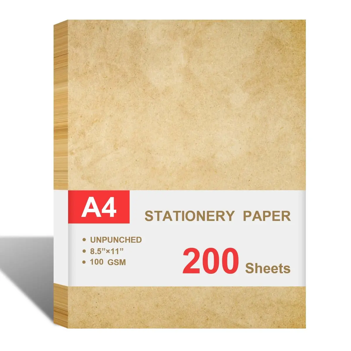 Cheericome Vintage Antique Letterhead Paper 200 Sheets (8.5" x 11" / 21.6 x 27.9 cm) | Acid-Free, 100gsm Smooth Writing - main product image