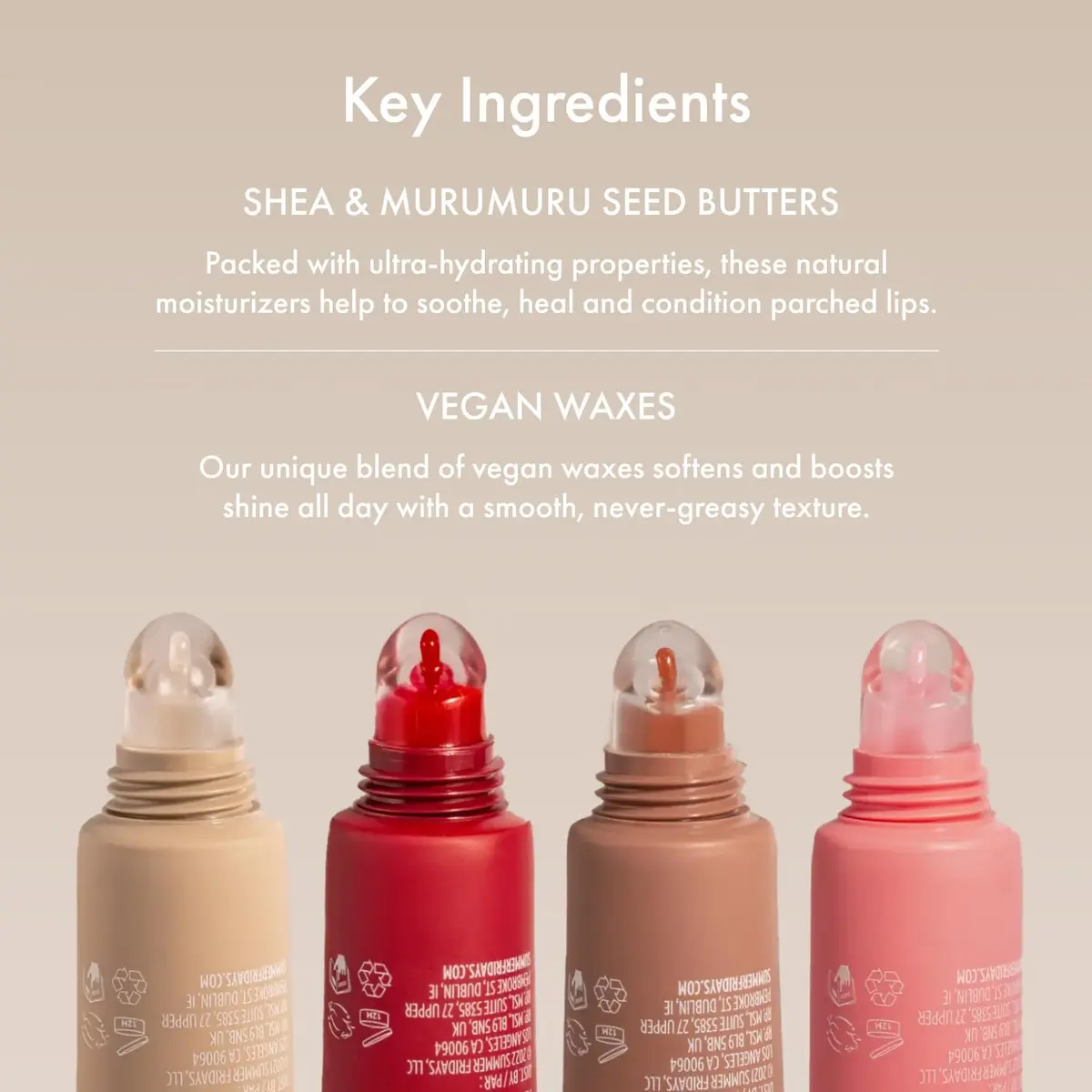 Summer Fridays Lip Butter Balm - Moisturizing Lip Gloss for Instant Shine + Sheer Color - With Nourishing Shea Butter - Vegan - Cherry (0.5 Oz) - view 6