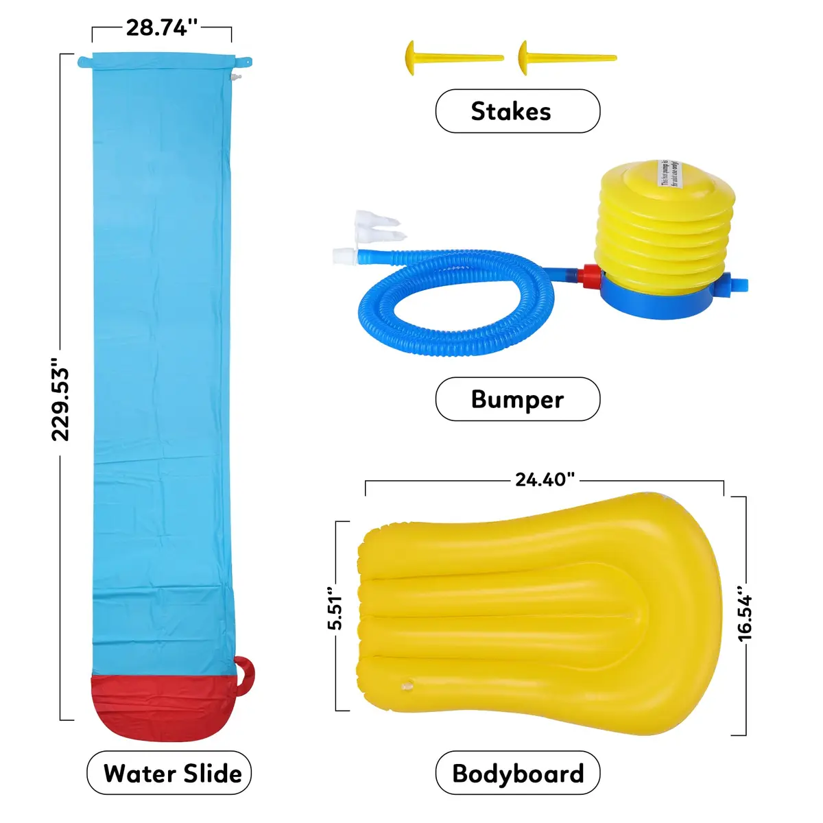 ELEMARA Inflatable Water Slides 19.1 ft | Backyard Water Fun for Kids & Adults - view 4