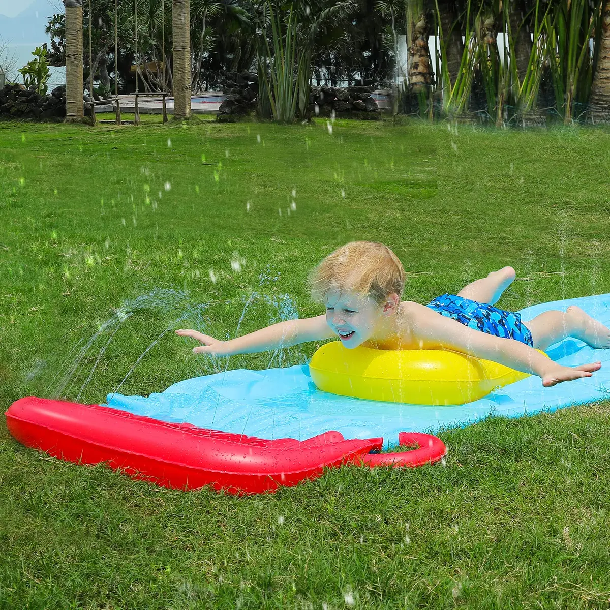 ELEMARA Inflatable Water Slides 19.1 ft | Backyard Water Fun for Kids & Adults - view 3