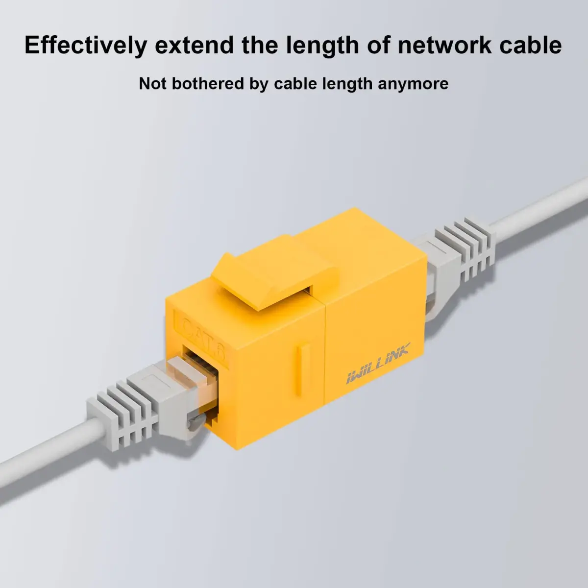 iwillink Cat6 Keystone Coupler 5-Pack Yellow | Connects Two Ethernet Cables for 10Gbps Speeds - view 4