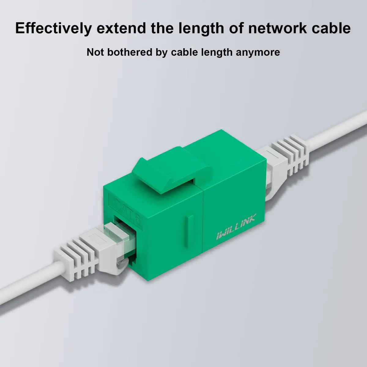 iwillink RJ45 Cat6 Keystone Coupler, 10-Pack, Green | Reliable Ethernet Connection for Home & Office - view 4