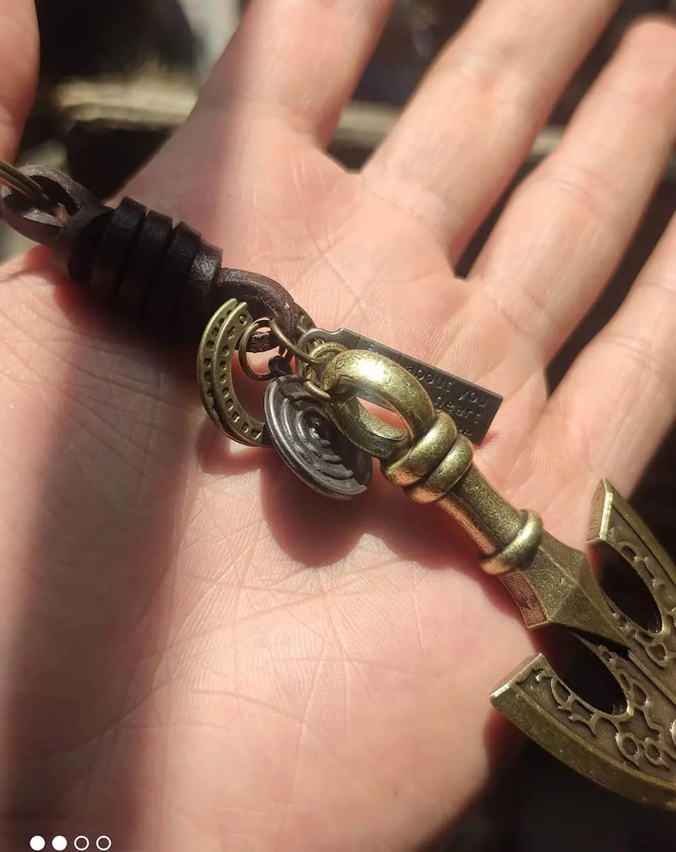 MYAROMA FINDINGS JoJo Adventure Arrow Head Keychain Antique Bronze Styling Leather Keychains - view 8