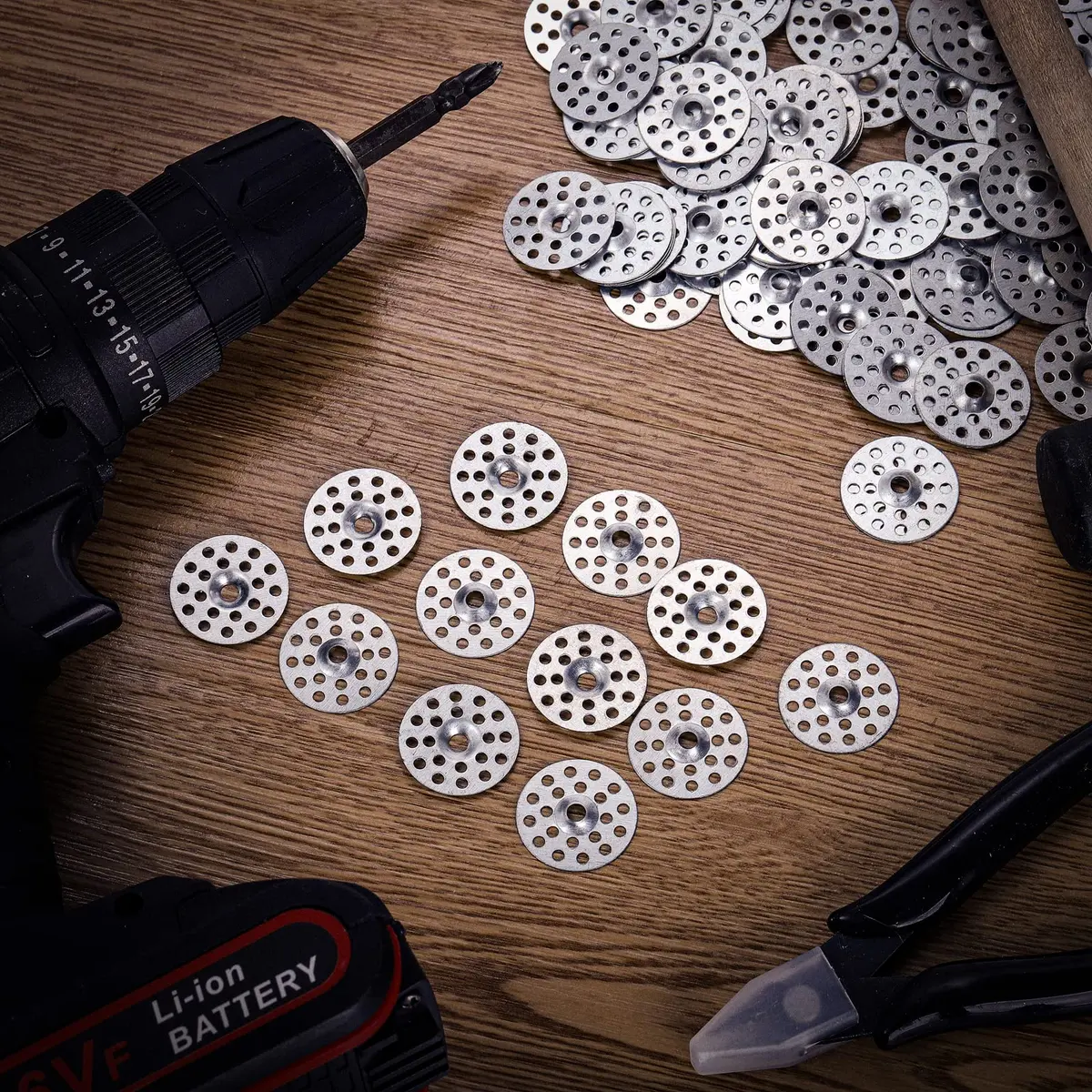 Peohud 600 Pcs 1 Inch Plaster Washers | Metal Washers for Screws Wall Ceiling Drywall Repair - view 7