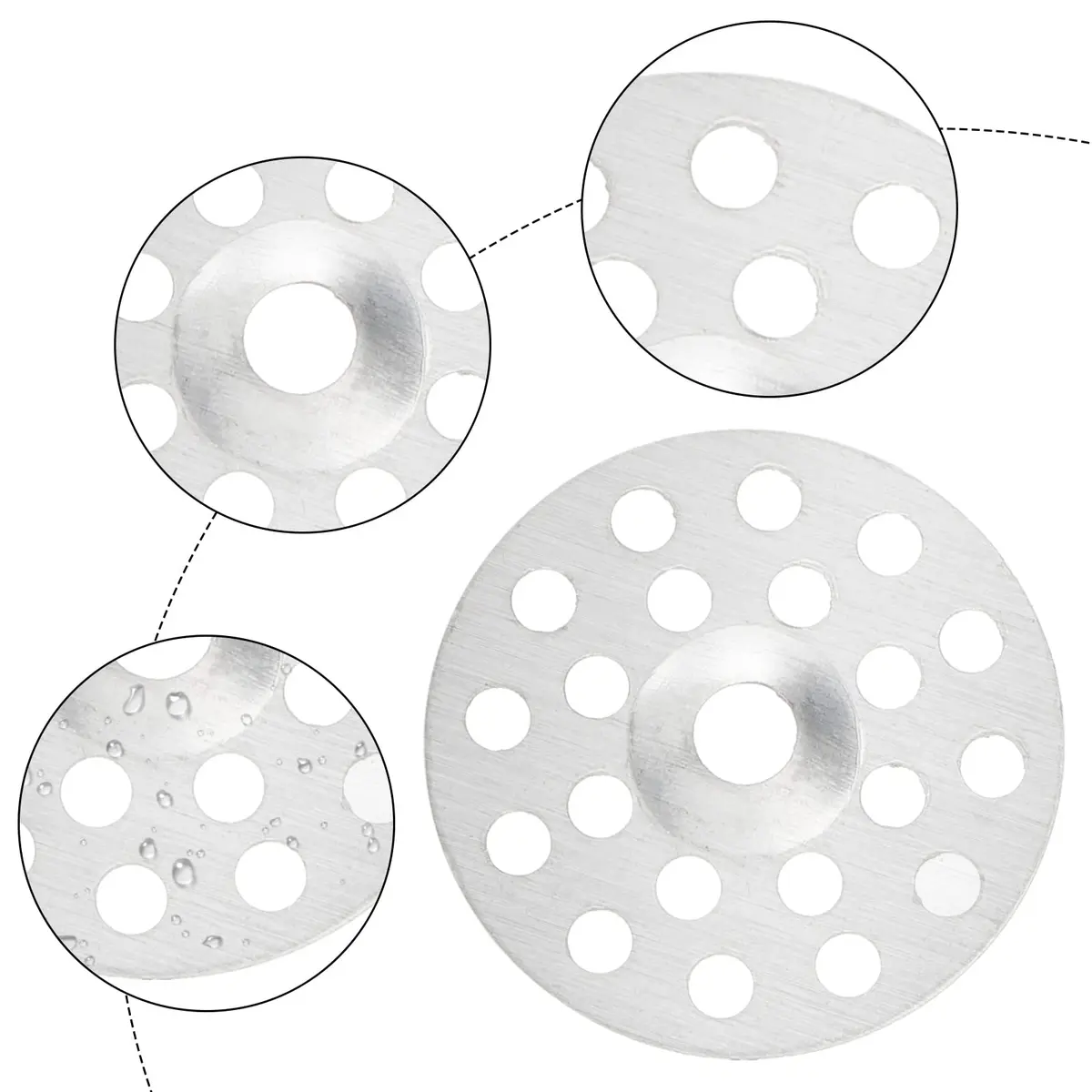 Peohud 600 Pcs 1 Inch Plaster Washers | Metal Washers for Screws Wall Ceiling Drywall Repair - view 4