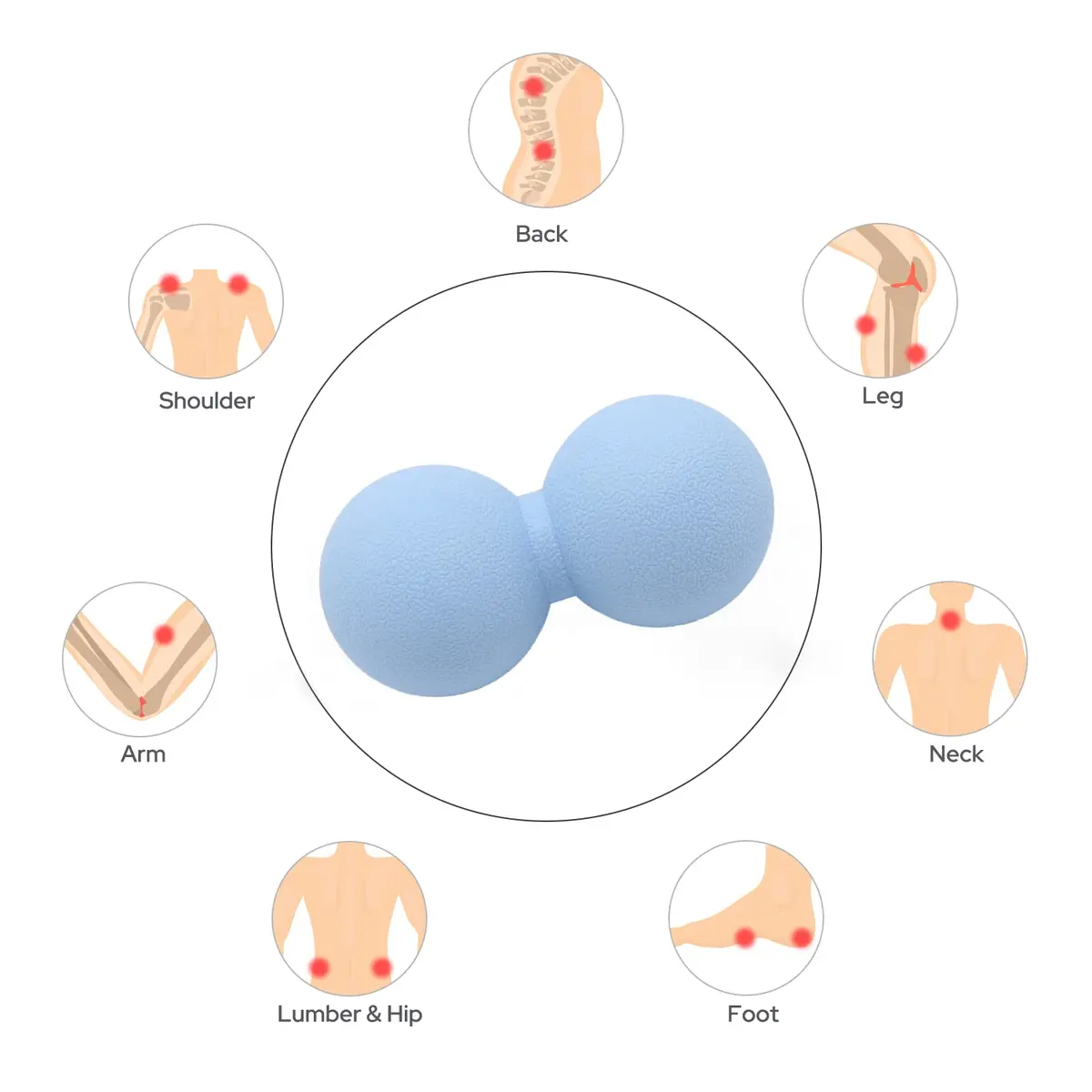 SIMPLECOOL Blue Massager | Deep Tissue Myofascial Release & Muscle Relaxer (4.7" x 2.4") - view 7