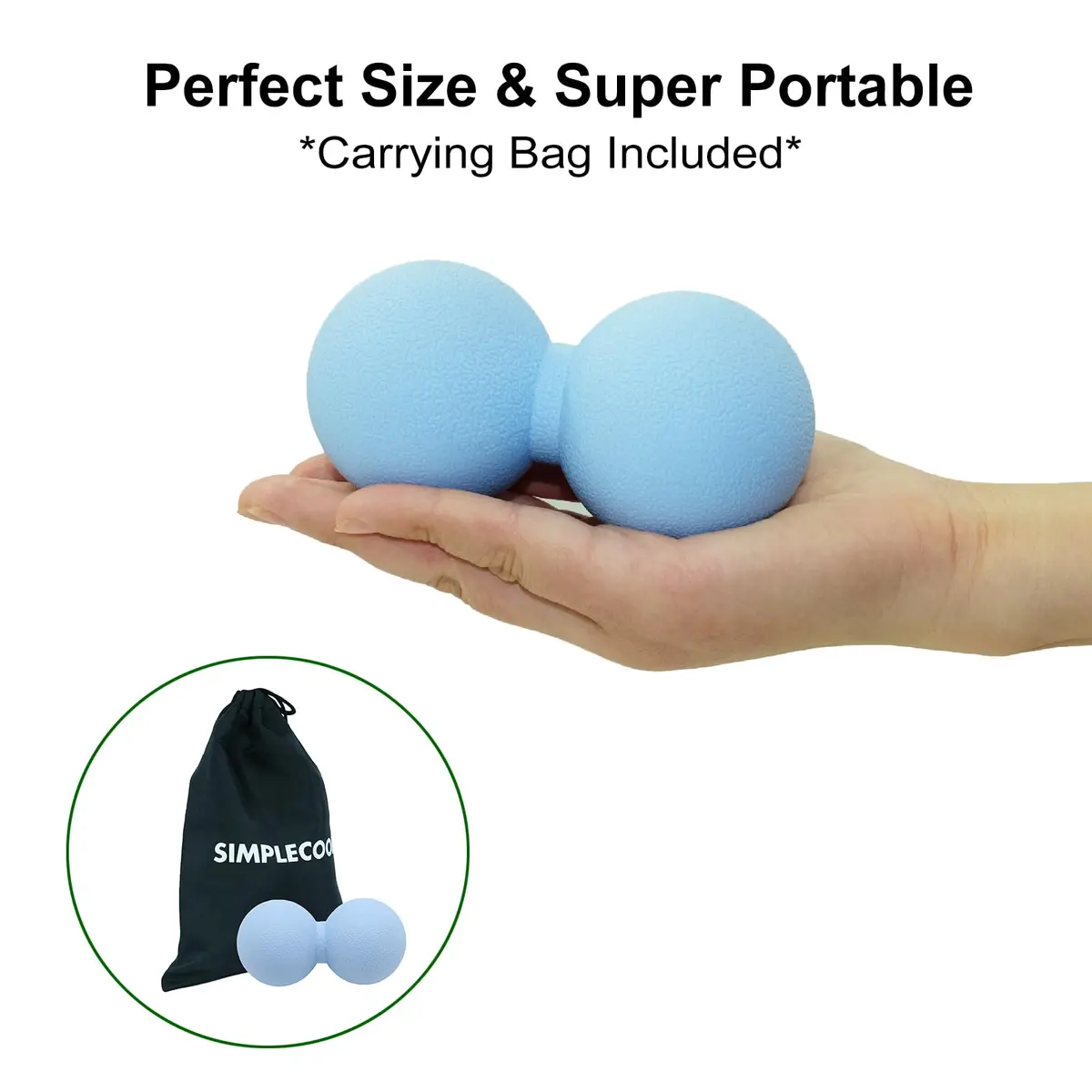 SIMPLECOOL Blue Massager | Deep Tissue Myofascial Release & Muscle Relaxer (4.7" x 2.4") - view 3
