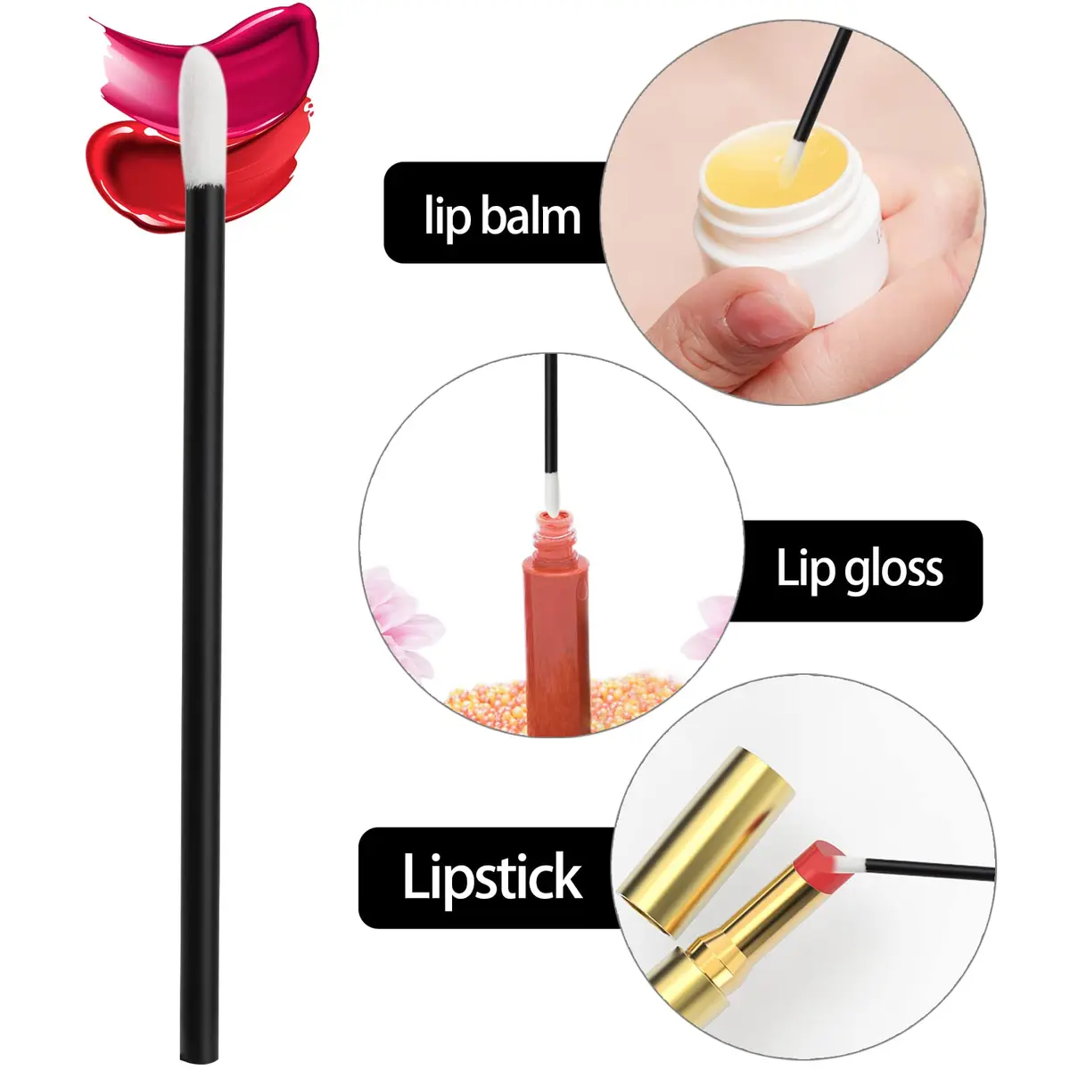 BTYMS Disposable Lip Wands 700 pcs | Multi-purpose Lip & Makeup Applicator Tool - view 3