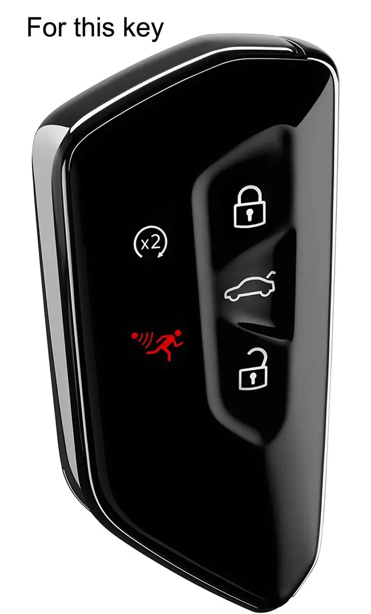 Berfea Silicone Key Fob Cover for VW Volkswagen MK8 Golf 8 GTI Skoda Octavia 3 Button Car Key | Transparent - view 7