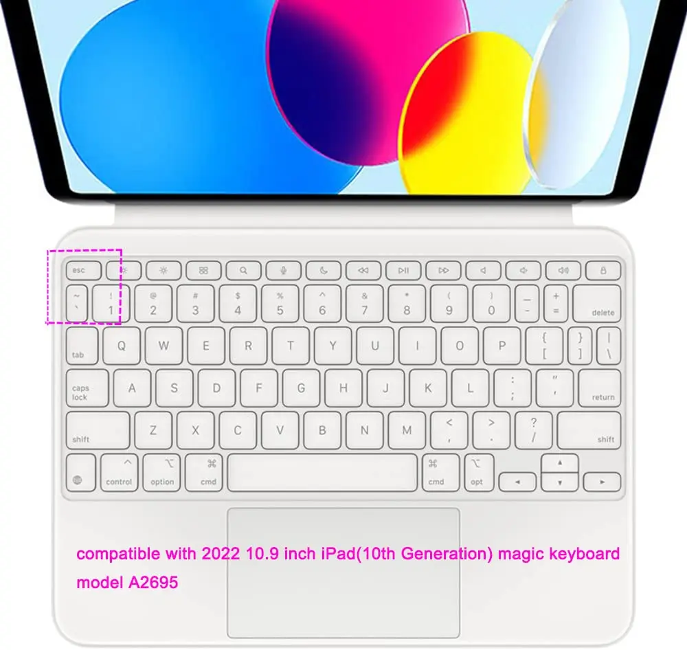 UHamn Ultra Thin Clear Keyboard Cover Skin Compatible with 2022 Apple iPad 10.9 inch & 2024 iPad Pro 11 inch | Waterproof & Washable - view 2
