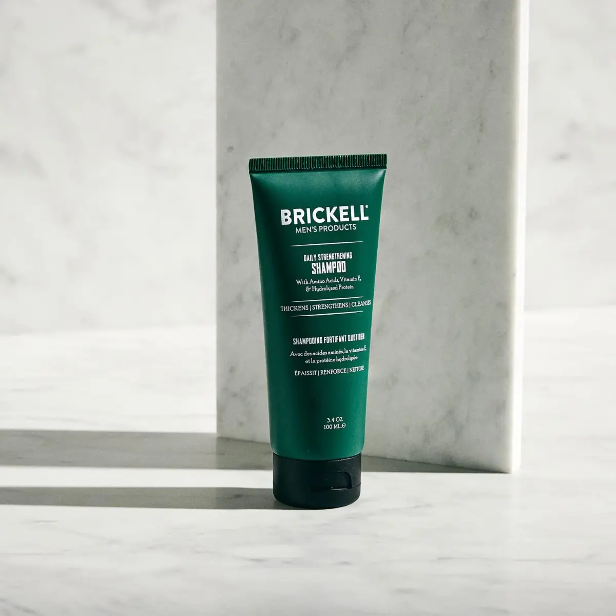 Brickell Men's Products Daily Strengthening Shampoo for Men, Mint & Tea Tree Oil 100ml (3.4oz) | Soothes Dry, Itchy Scalp - view 2